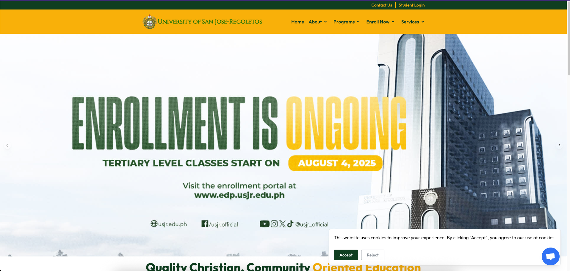 USJ-R Website Platform